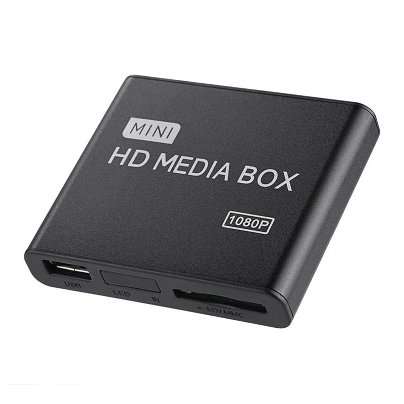 

Full HD Mini Box медиаплеер 1080P, медиаплеер с поддержкой USB MMC RMVB MP3 AVI MKV для дома (штепсельная Вилка европейского стандарта)