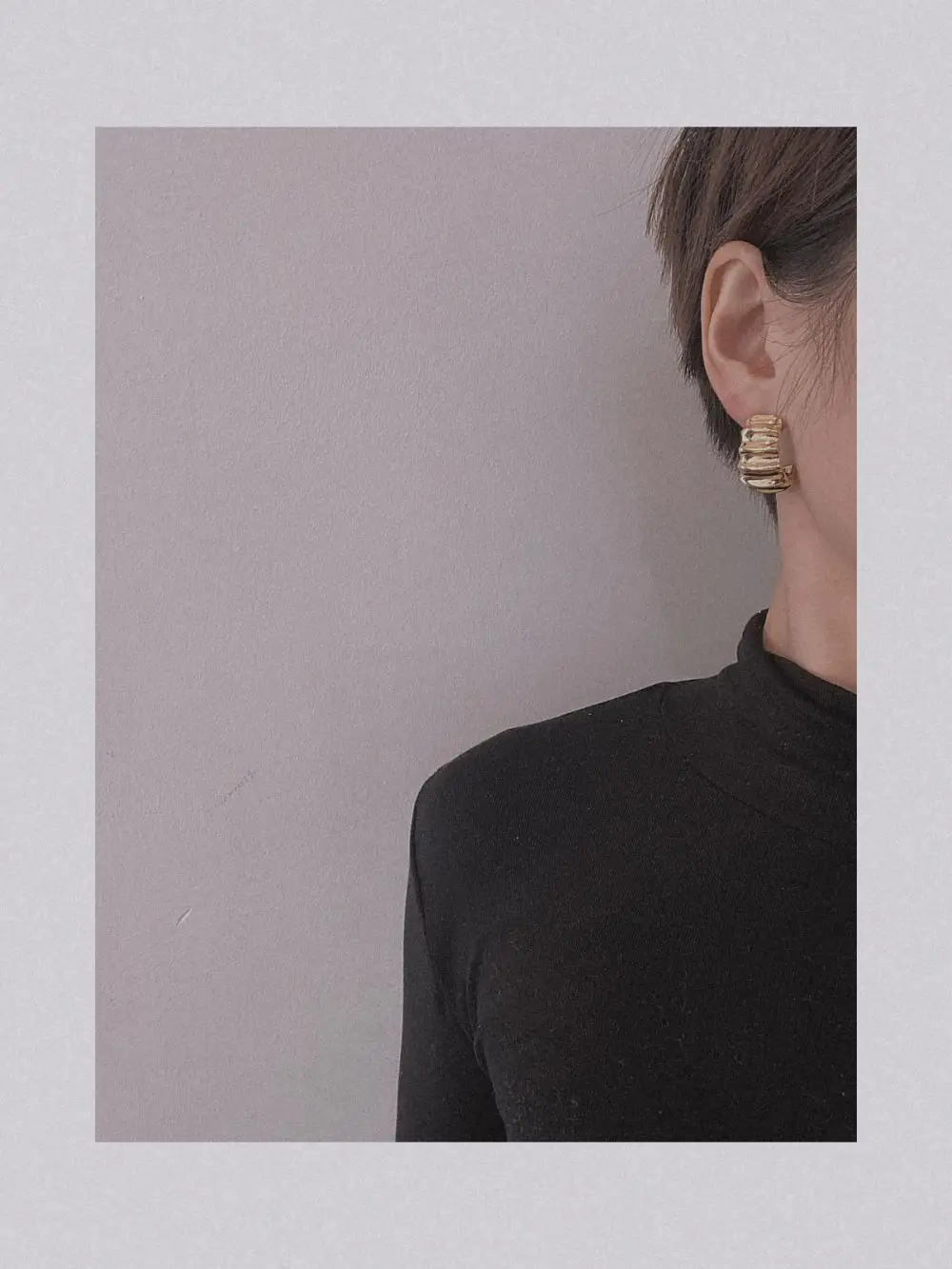 

RISPADA EH61377 Elegant Vintage Irregular Gold Stud Earrings