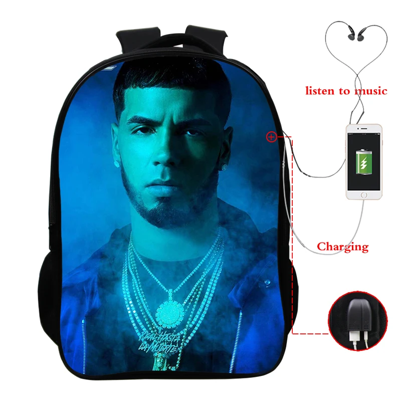 

16 Inch Usb Charging Bag Mochila Anuel 3d Printed Backpack Women/men School Bag for Teenager Boys Girls Bookbag 2020 Travel Bag