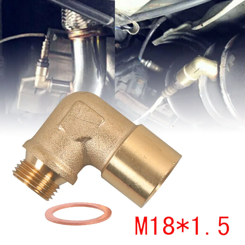 

M18 x1.5 Oxygen Sensor Lambda Extender Spacer Exhaust 90degree Lambda O2 Oxygen Sensor Extender Spacer