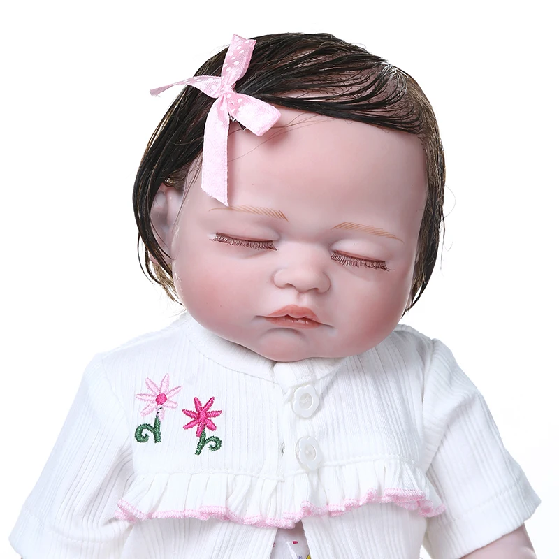 48 см кукла Спящая bebe reborn sweet Premium Детская размера ручная детальная картина Розовый