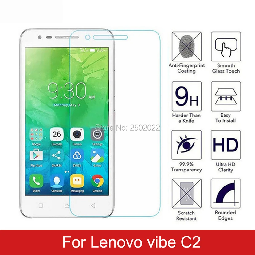 5 шт. для lenovo vibe c2 k10a40 Чехол 9h premium 0 &quotЗащита экрана закаленное стекло power защитная