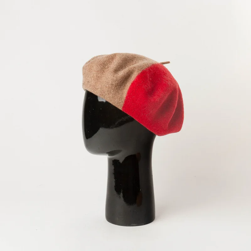 Корейская версия новой осенне-зимней шерстяной расцветки берет живописца в 2019