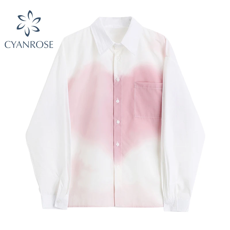 Блузка женская с длинным рукавом и отложным воротником в Корейском стиле |