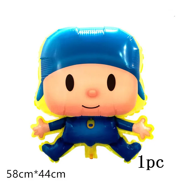 1pc POCOYO детей с днем рождения поставки мультфильм собака слон малыш душ Мальчики украшения шар посуда чашка тарелка - Цвет: 1pc