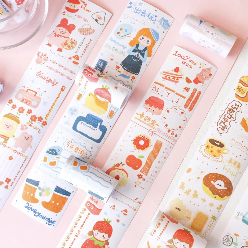 Loveиз 1 шт. Kawaii маскирующая лента Милая васи для девочек DIY Скрапбукинг