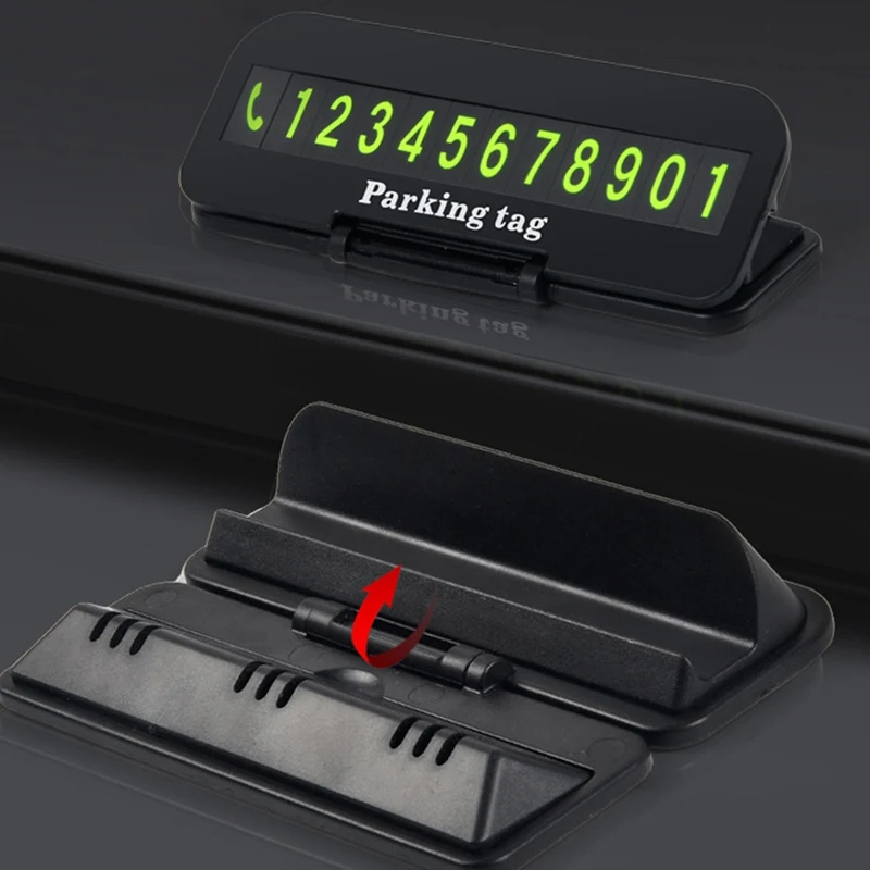 

Temporary Car Parking Card with Aromatherapy Telephone Number Card Night Light Car Styling Phone Number Card Hidden Number Plate