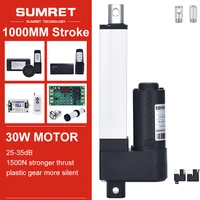 1000mm stroke electric linear actuator rf remote control motor 1500n controller load dc 12v 24v 66mms hospital bed low noise
