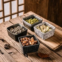 fancity japanese style ceramic square plate household dishes dessert bowl snack bowl cold dish hot pot seasoning soy sauce dippi