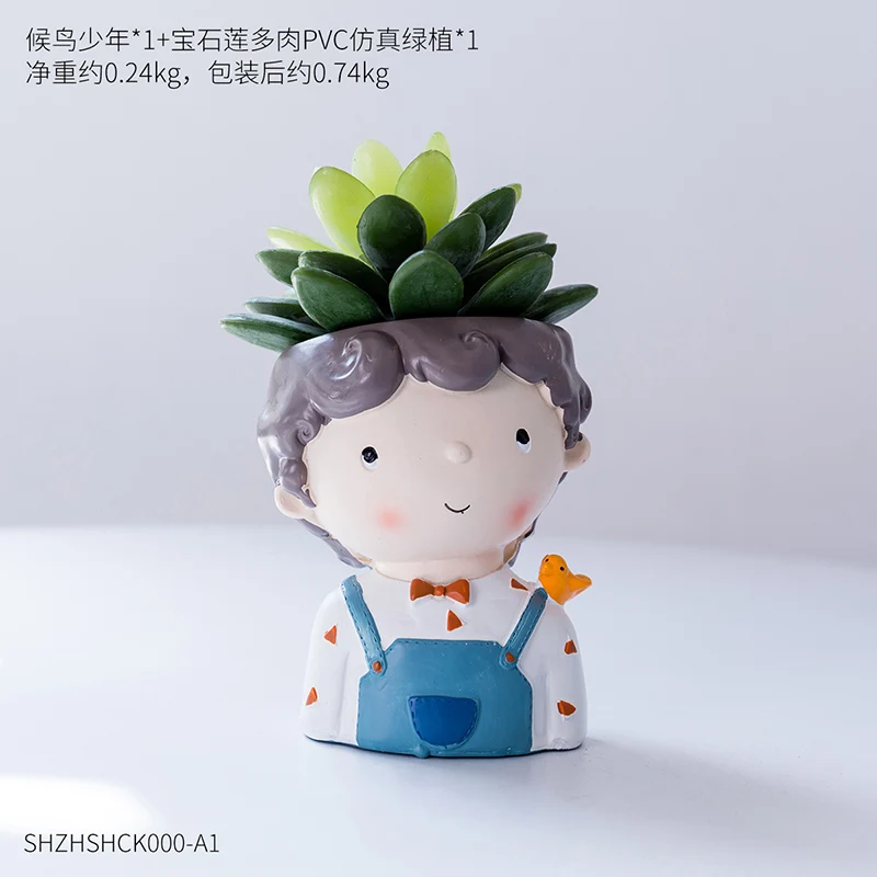 

CERAMIC CREATIVE FLOWERPOT ROOM PERSONALITY CARTOON CHARACTER MODEL DECORATION BONSAI PENDULUM MODERN SIMPLE KNICKKNACKS