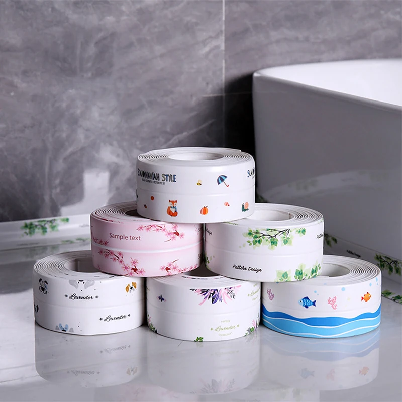 

Kitchen And Toilet Gap Waterproof Strip Kitchen Waterproof Tape Bathroom Toilet Joints Mold And Moisture-Proof Corner Stickers