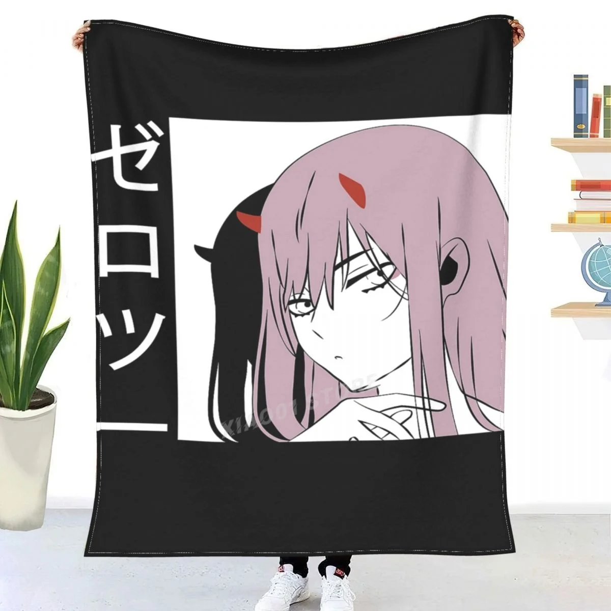

"Best Girl" Zero Two - Darling In The Franxx T-Shirt Throw Blanket Sherpa Blanket Bedding soft Blankets