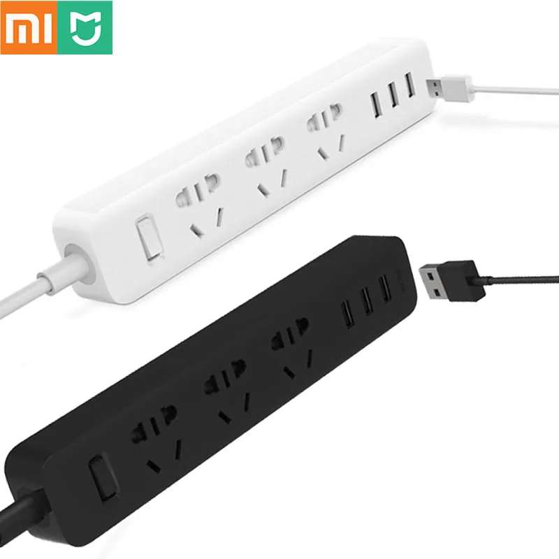 Удлинитель XiaoMi Mijia H25 с 3 USB портами и поддержкой быстрой зарядки|Удлинители