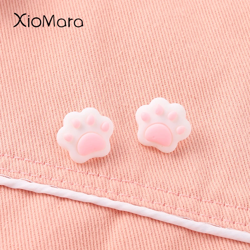 Пластиковые булавки с надписью Meow ~ Paw резиновые Броши изображением животных и