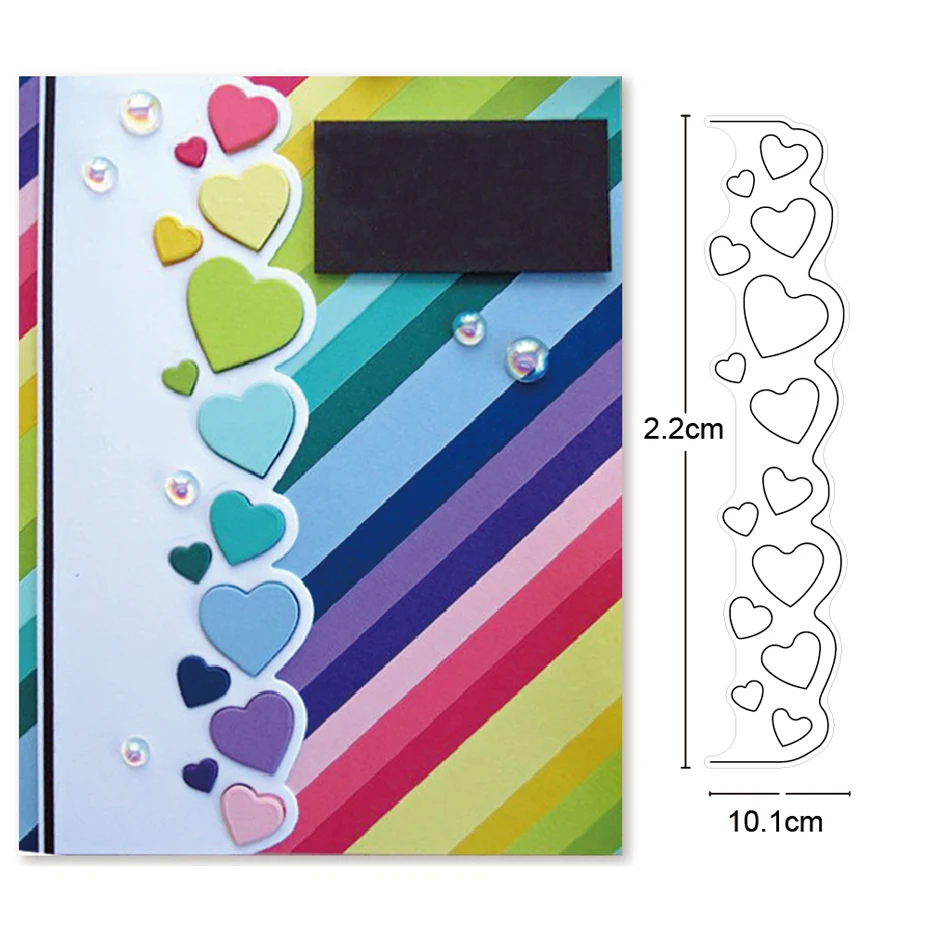 

heart shape stripe frame Metal Cutting Dies Stencil for DIY Scrapbooking Album Embossing Paper Cards Decoratve Crafts Die Cuts