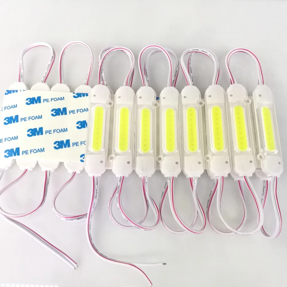 

200pcs COB LED Module Light Waterproof 12V Ulter Brightness 2W DC12V COB Light Advertising Lamp IP67