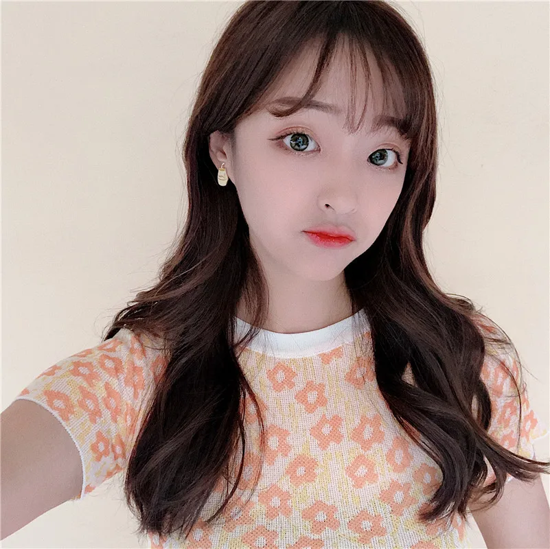 S925 Серебряные корейские асимметричные милые серьги-гвоздики серьги для женщин