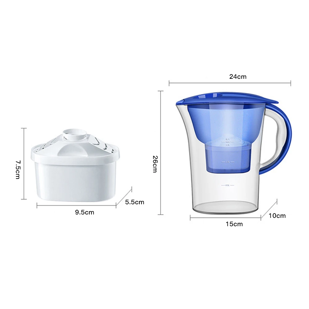 Кувшин для очистки воды 2 5 л фильтры Brita здоровья минеральной Lonizer щелочные