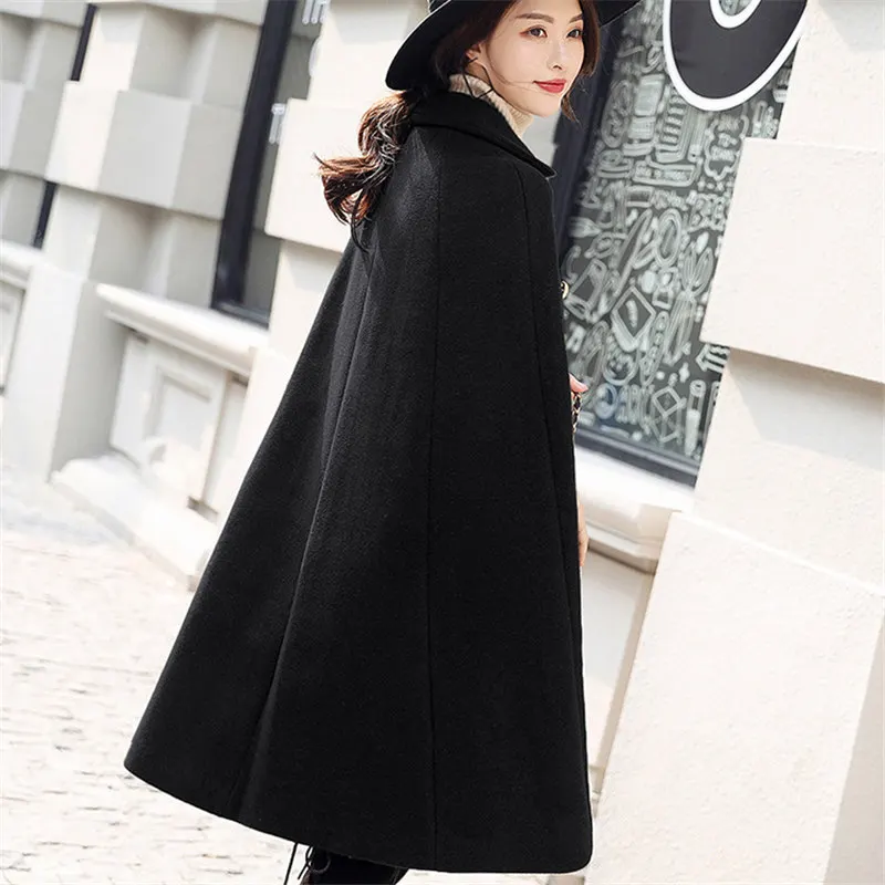 Новый осенне-зимний шерстяной плащ куртка женская одежда высокого качества