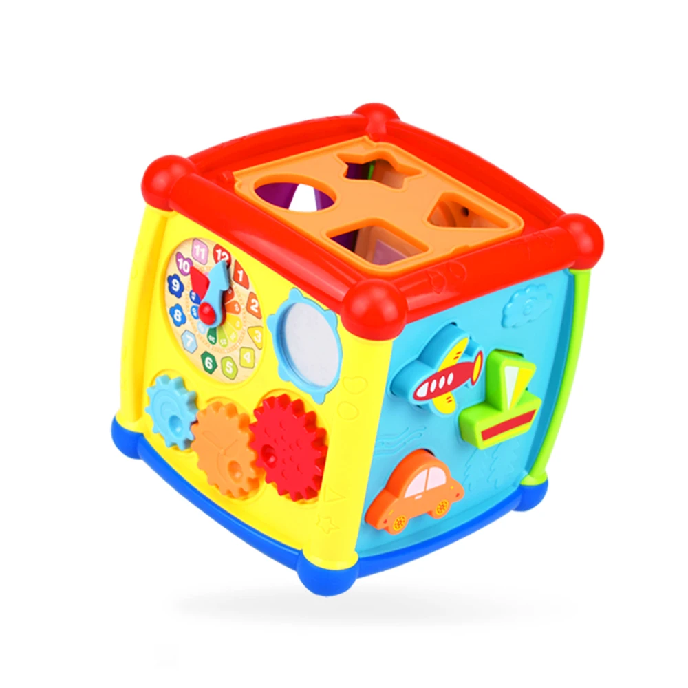 3wbox детские игрушки многофункциональный обучающий куб с часами геометрические