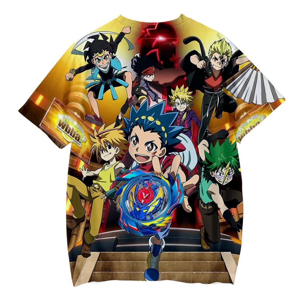 Детская футболка Повседневная футболка Beyblade Burst Evolution 3D футболка с короткими рукавами для мальчиков и девочек летняя детская одежда в стиле Харадзюку