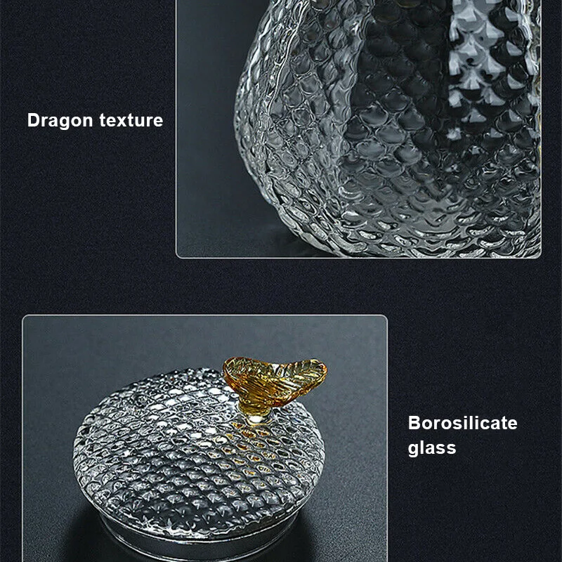 

Thickened Glass Teapots and 3 Cup Household Heat-Resistant Clear Teapots Tea Maker Tea Set EL