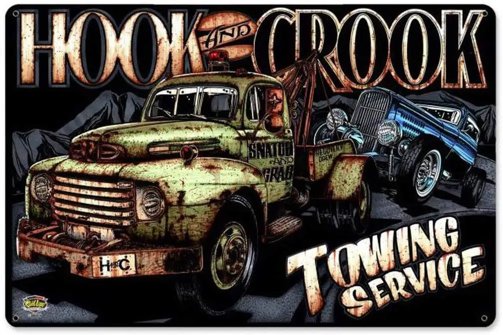 

Крюк жулика буксировочный трос олова SignTin знак