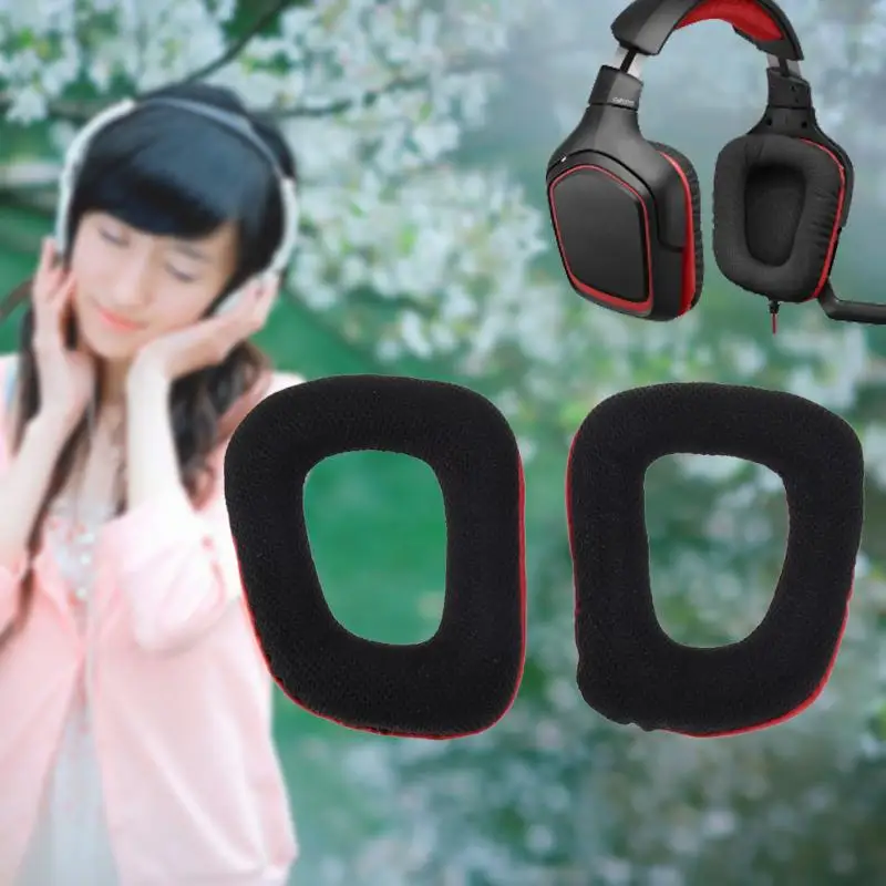 1 пара сменных амбушюр подушки бас стерео амбушюры для наушников logitech G35 G930 G430 F450
