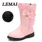 Ботинки для девочек, Осень-зима 2021, детские мягкие кроссовки принцессы с кружевом, детская зимняя обувь из искусственной кожи