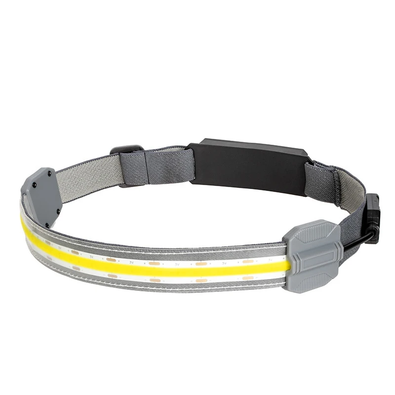 

Strip Headlamp Headband Light USB Rechargeable Wide-Beam 210°COB & Red Light Bar Lightweight 800 Lumens for Camping Hiking