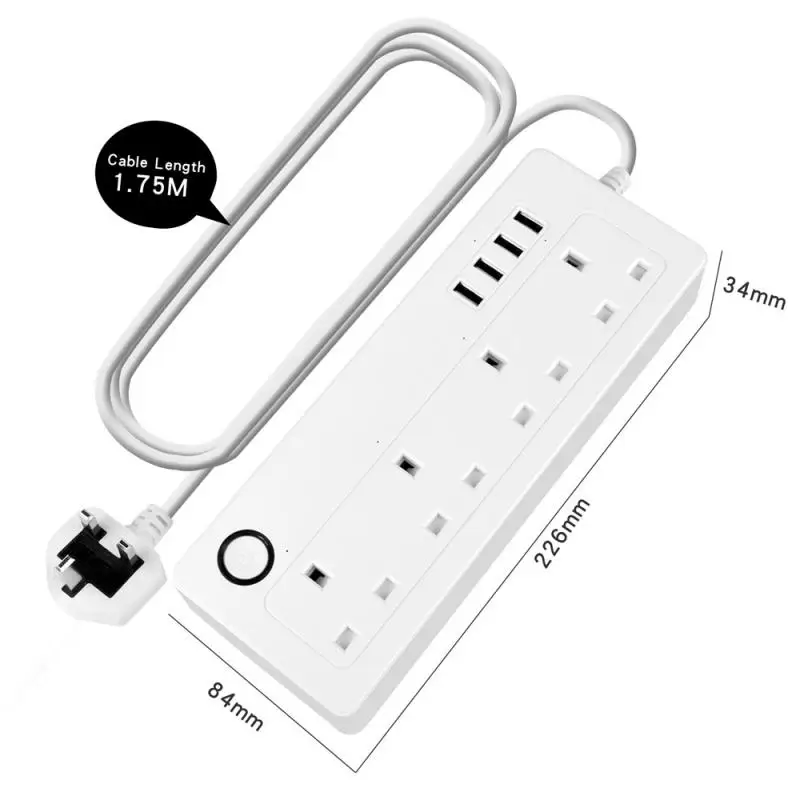 

Tuya WiFi Plug Smart Socket 16A 110V-240V Smart Power Strip Smart Life APP Remote Control Supports Alexa/google Home