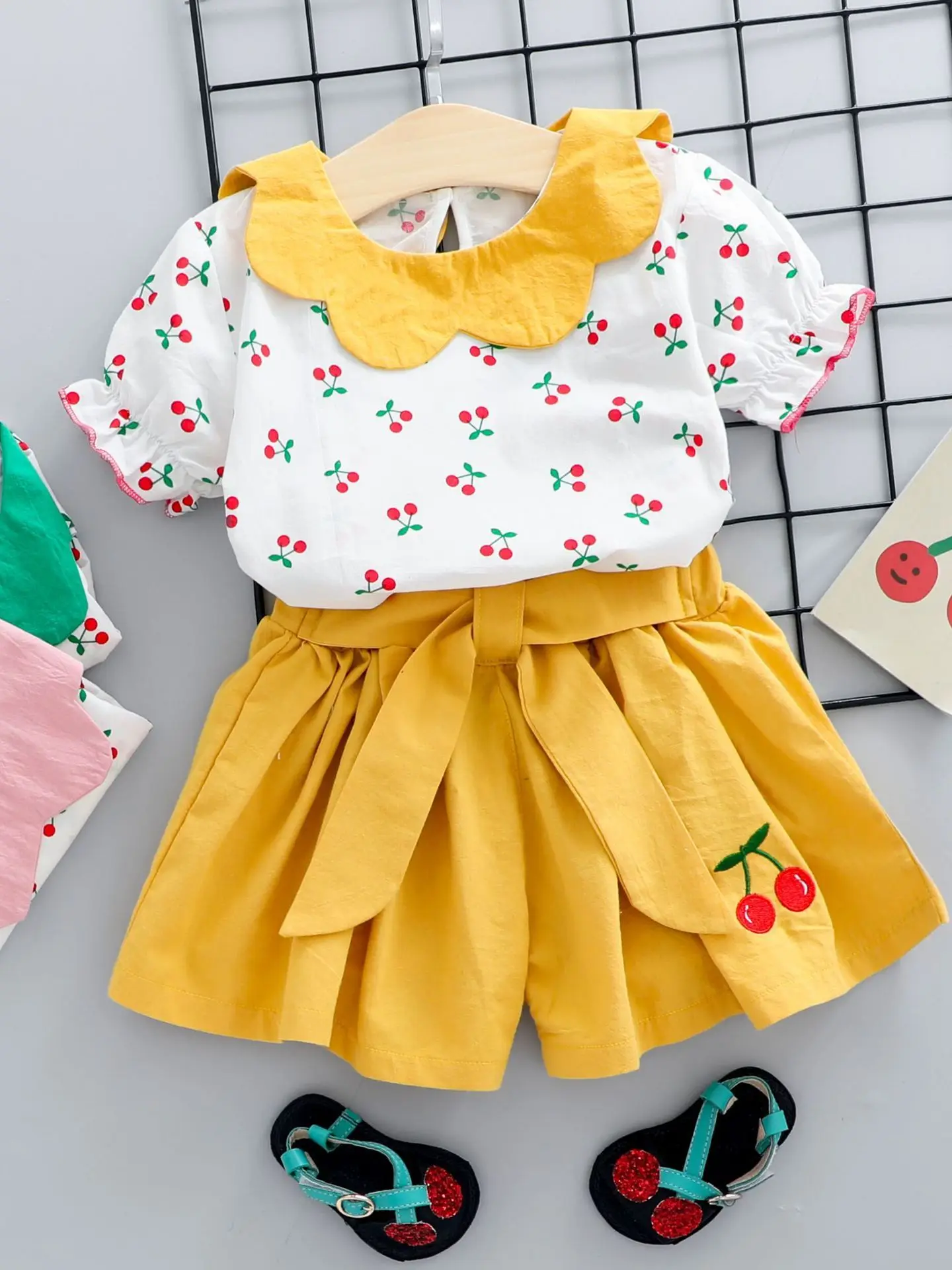 BabiColorBaby/комплекты одежды для маленьких девочек Новинка 2020 года Летняя одежда