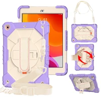 for ipad 10 2 7th 8th gen 2020 case non toxic kids safe heavy duty silicone tablet cover 360 degree rotating stand hand strap