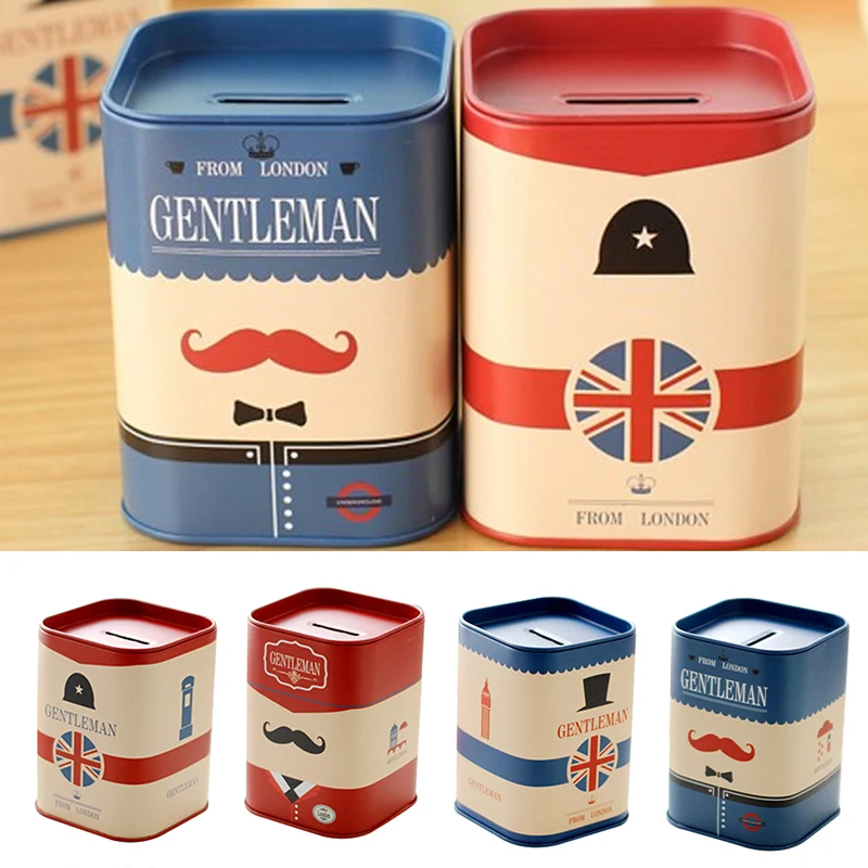 1 шт. персонализировать квадратный Копилка журнал серии жестяной коробке