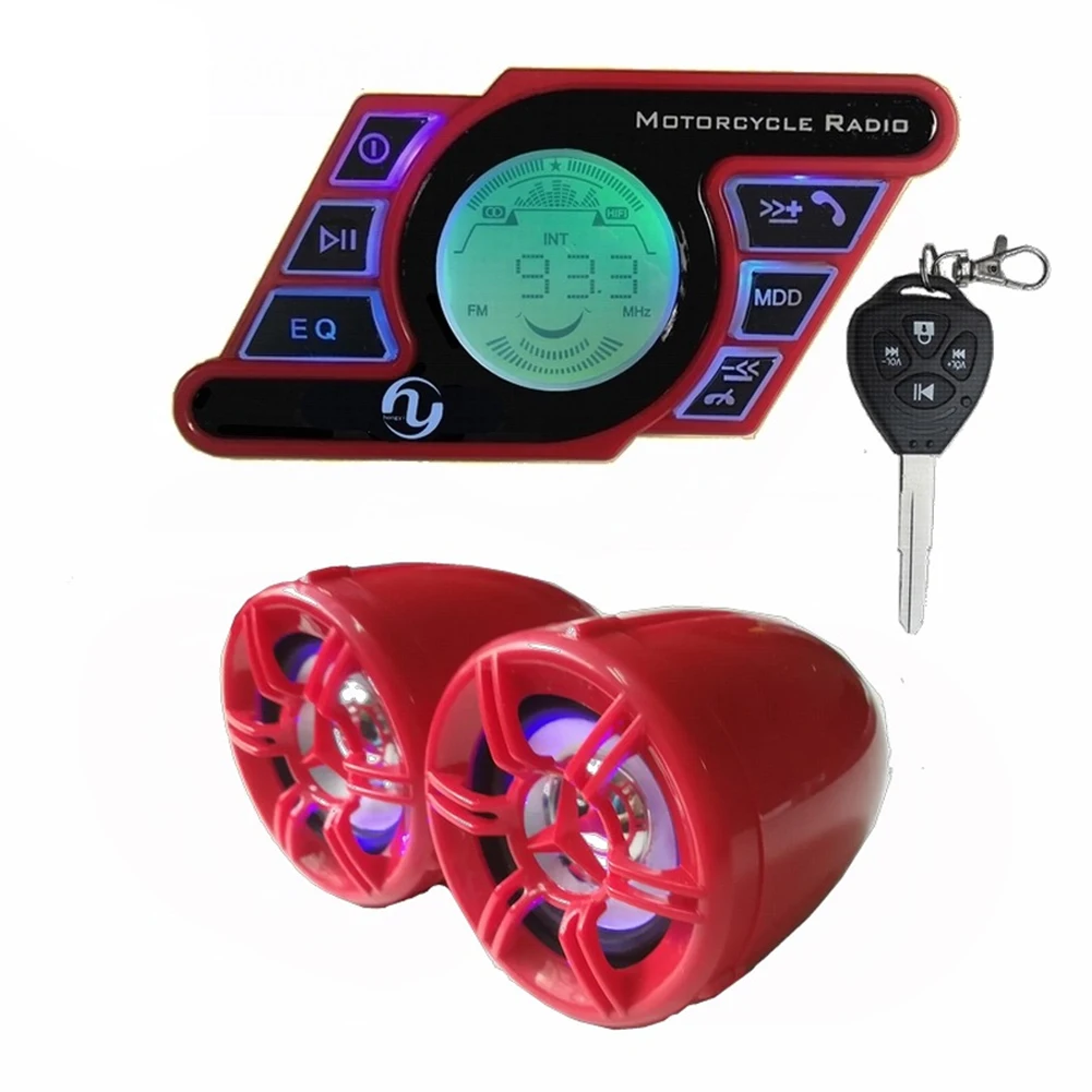 Универсальный Встроенный сигнал тревоги для мотоцикла аудио Bluetooth Вызов громкой