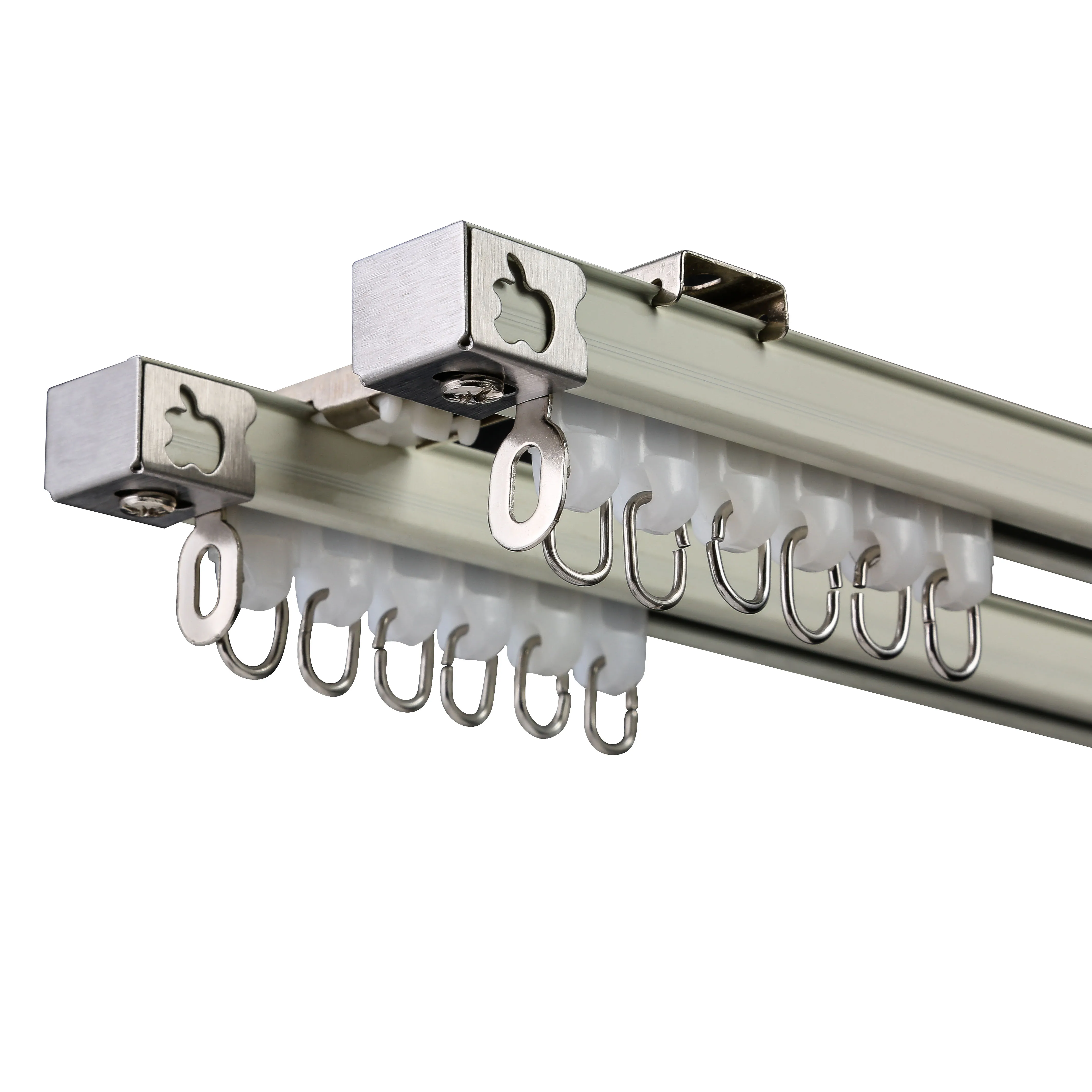 Алюминиевый сплав карниз для штор Потолочная боковая установка одиночные