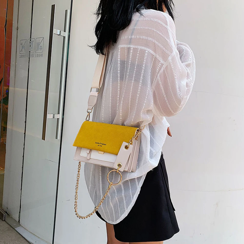 Женская сумка из замши цветные сумки через плечо для женщин 2019 сумка-мессенджер