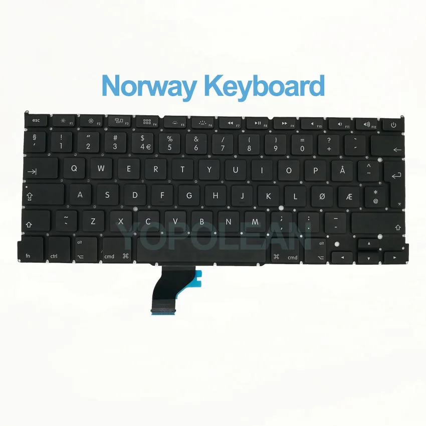 Совершенно новая сменная клавиатура для Macbook Pro Retina 13 дюймов A1502 Норвегии Венгрии