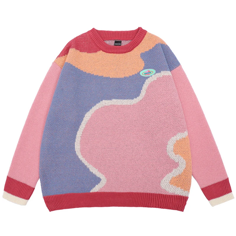 

Men Harajuku Cute Knit Sweater 2021 Winter Unisex Oversize Couple Knitwear Streetwear Male Casual Pullover Tops свитер оверсайз