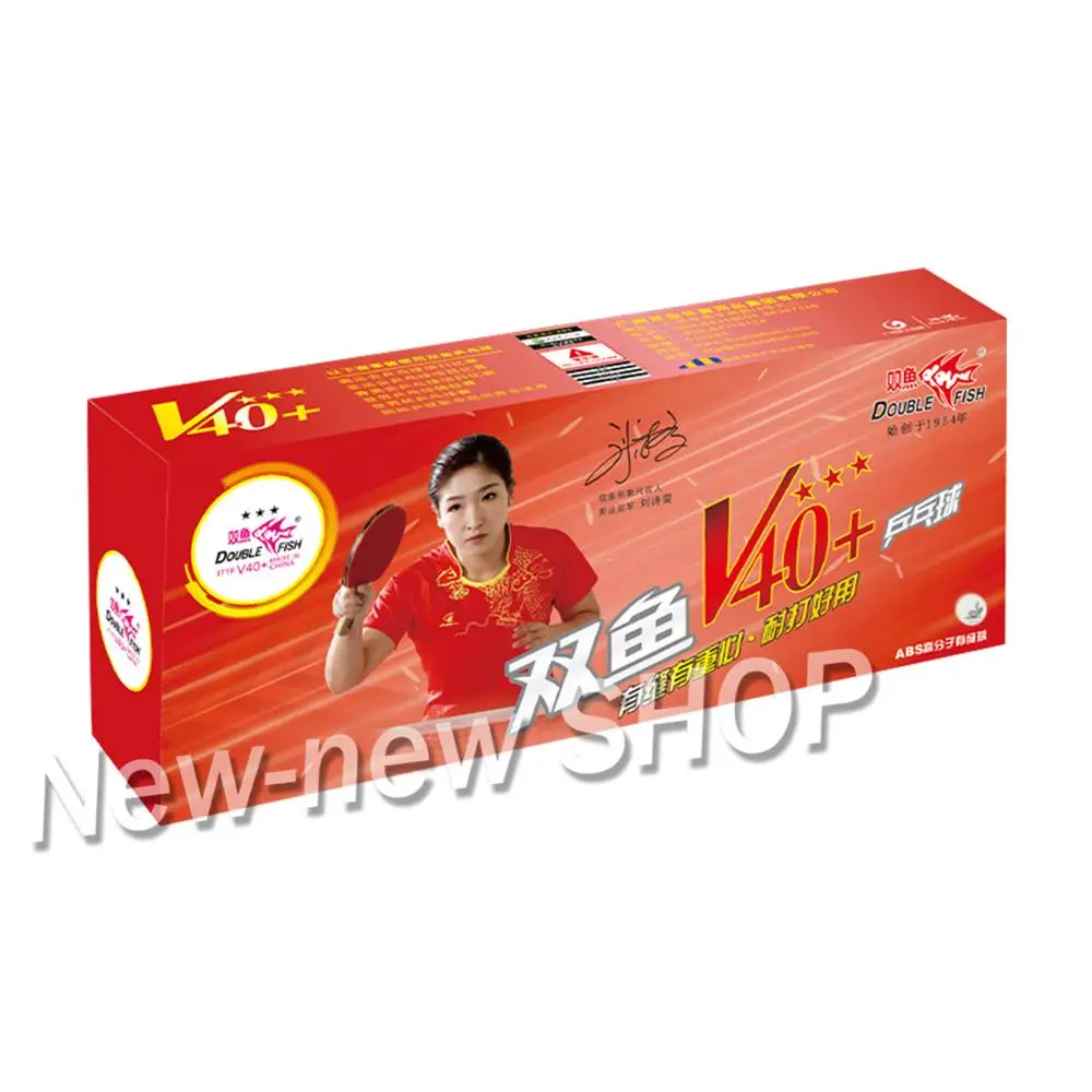 Original Double Fish 3-Star V40+ Table Tennis Balls 40+ New Material Seamed Plastic ABS Ping Pong | Спорт и развлечения