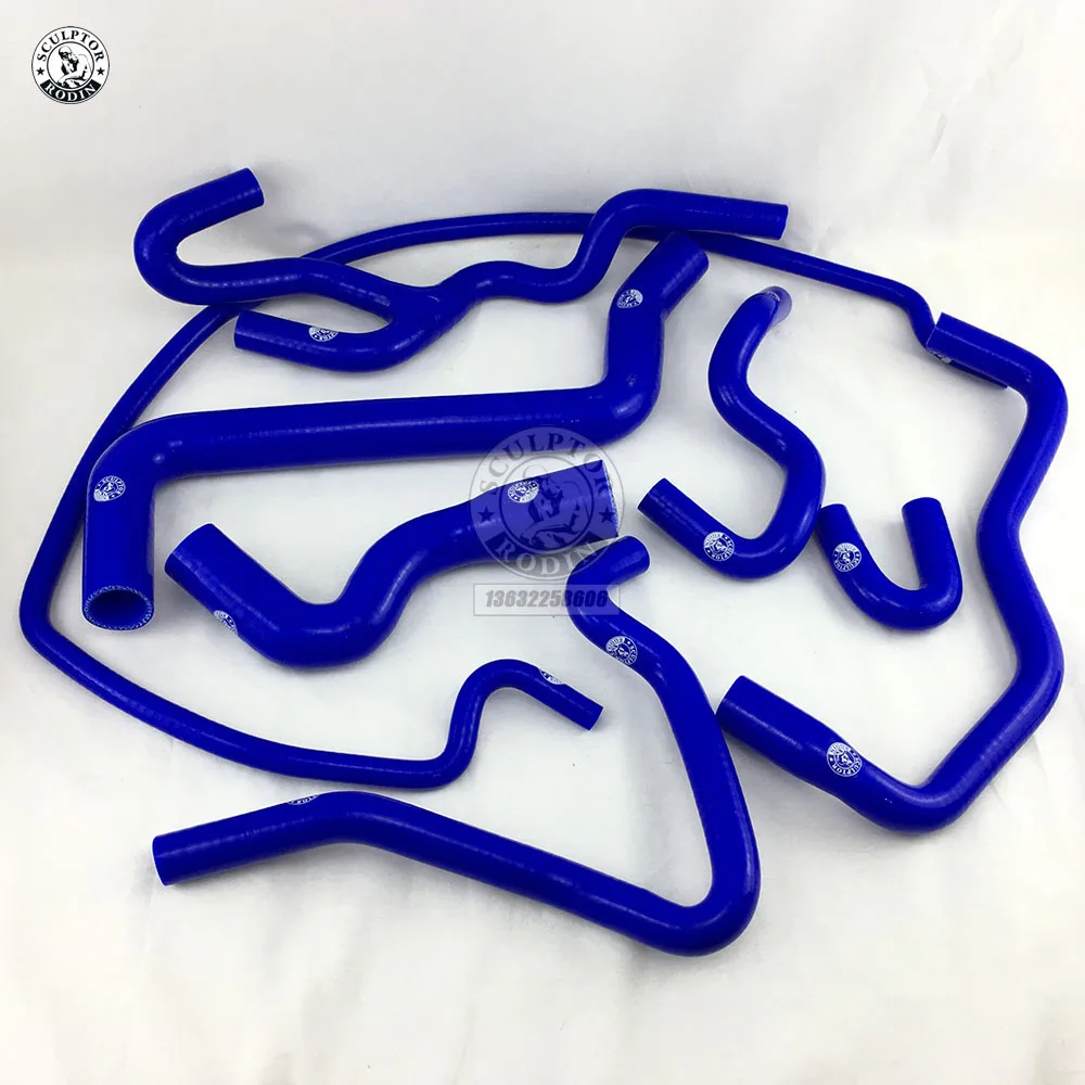 K8-57 BLUE Комплект силиконовых шлангов радиатора для Saab 9-5 9 5 1999-2001(8 шт) красный/синий/черный - Цвет: K8-57 BLUE