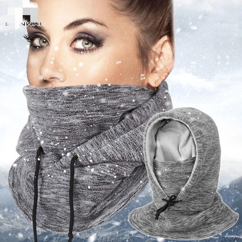 

Winter Balaclava Hat Windproof Hat with Mask Unisex Ski Hat Mens Winter Fleece Hat Wrapped Warm Hat Bib Cap Protective Hat Mask