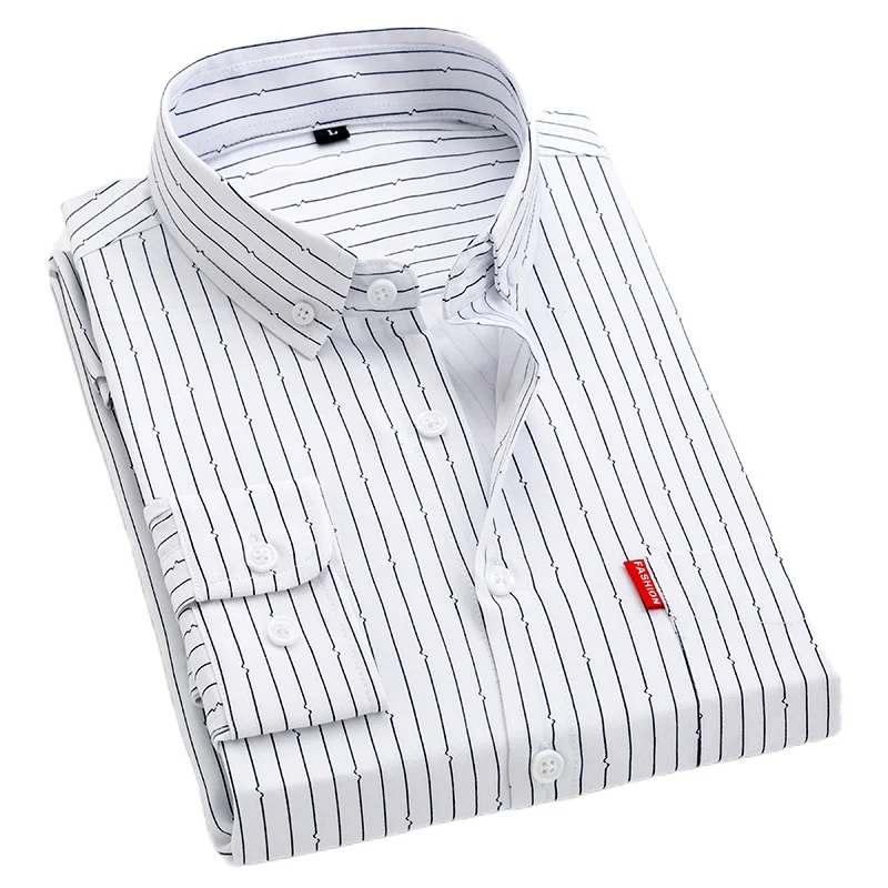 

2021 fashion men's striped shirt spring autumn casual men's long sleeve shirt youth street men's plaid shirt shirt