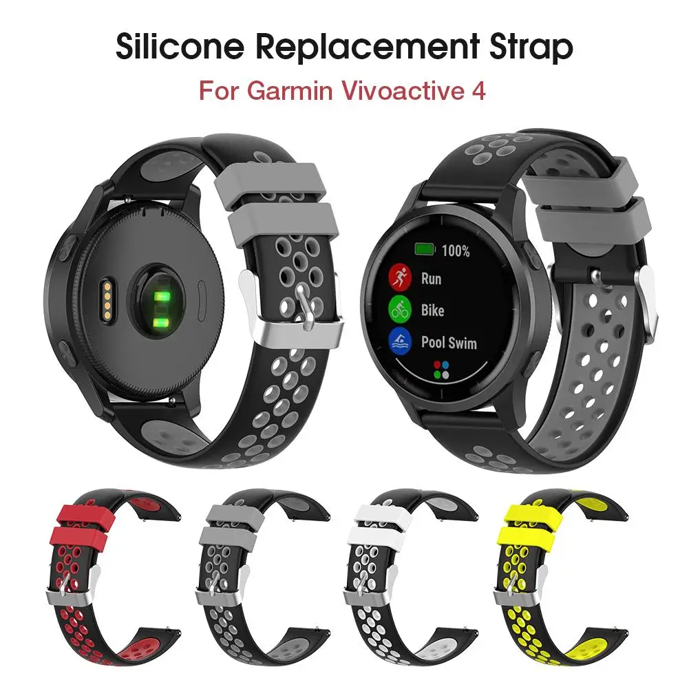 Мягкий дышащий силиконовый спортивный ремешок для наручных часов сменный Garmin