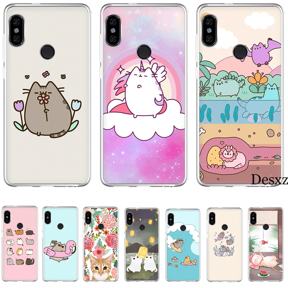 Мобильный чехол для телефона из ТПУ Xiaomi Redmi Note 4 4X5 5A 6 7 8 Pro крышка Cutes кошка