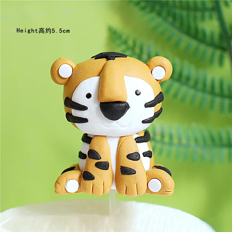 Сидя Жираф Лев лиса украшения обезьяна торт топперы для детей день партии