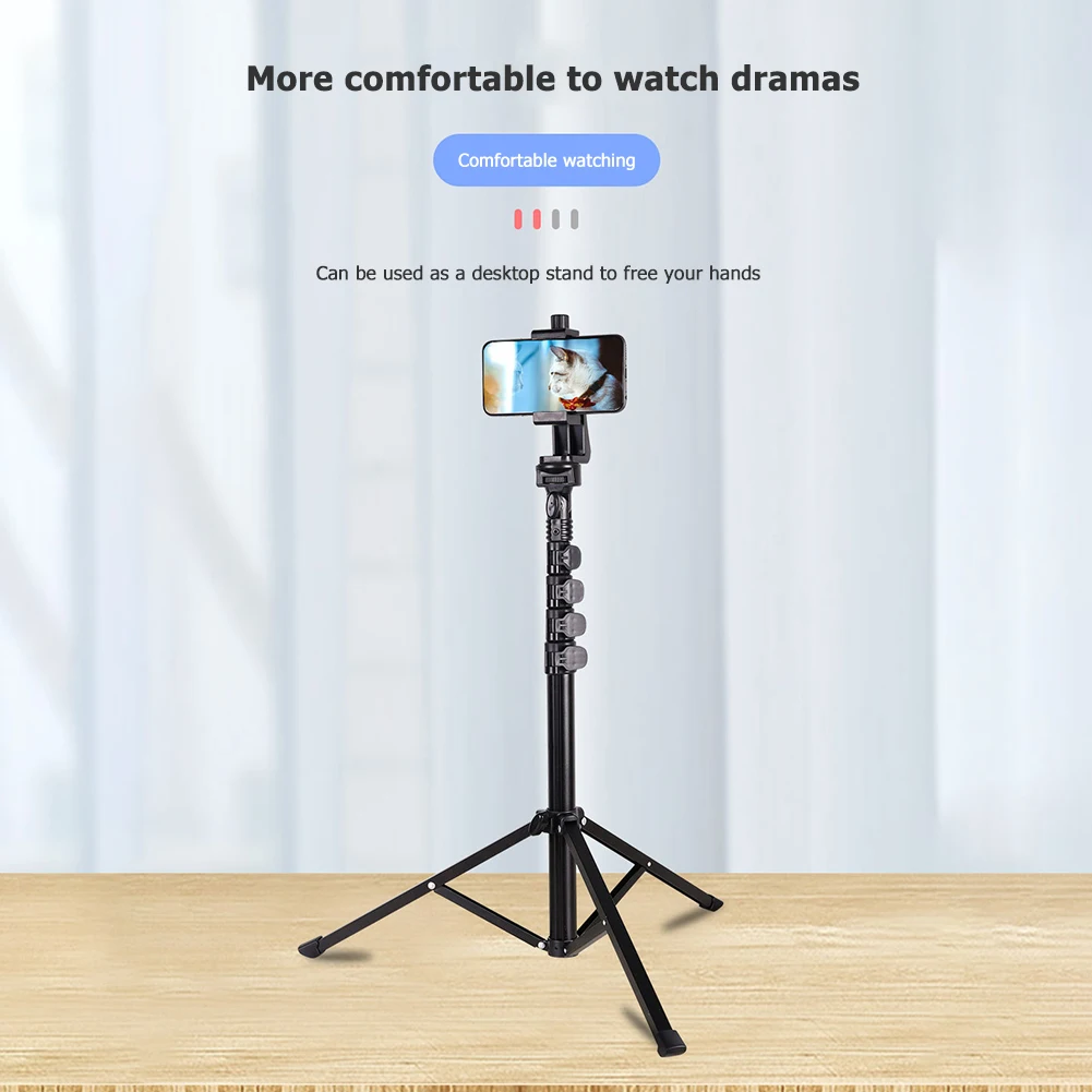 

1.5m Extendable Telescopic Tripod Aluminium 4-section Adjustable Outdoor Sightseeing Accessories for Smartphone
