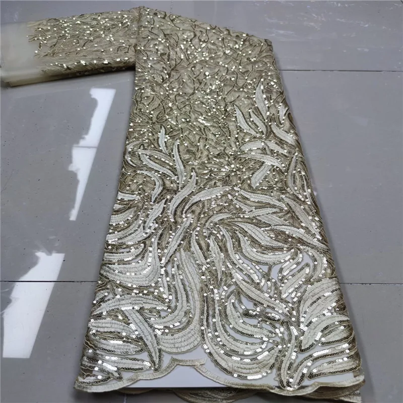 

gold Latest sequins red Lace Fabric with Sequins African Net Lace Fabric Nigerian French Tulle Laces Fabrics for Party Wedding