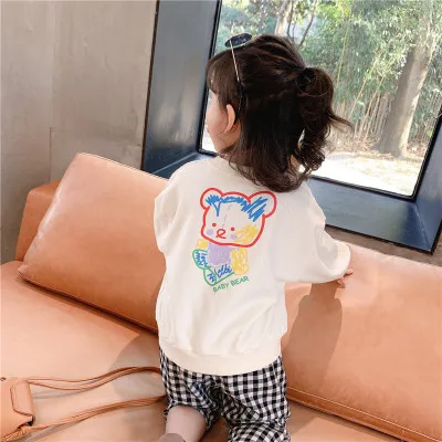 

Girls' Sweatshirt 2021 Korean Spring New Children's Cartoon Sweatshirt Baby Korean-style Loose Tops Toddler Boys Letter T Shirt