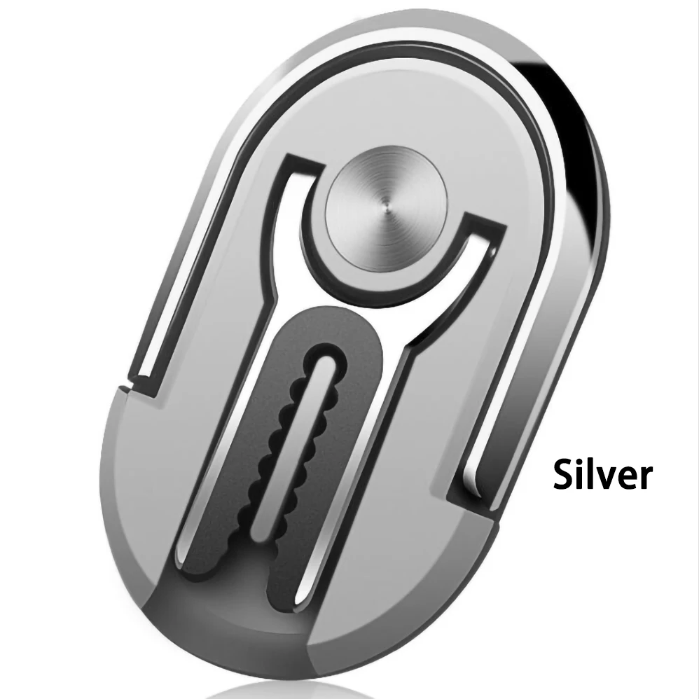 Sliver «Два в одном», универсальный держатель для мобильного телефона 360 градусов анти-скольжения пилообразный настольная подставка для автомобиля, устанавливаемое на вентиляционное отверстие в салоне автомобиля с внутренним зажимом стенд - Название цвета: Sliver